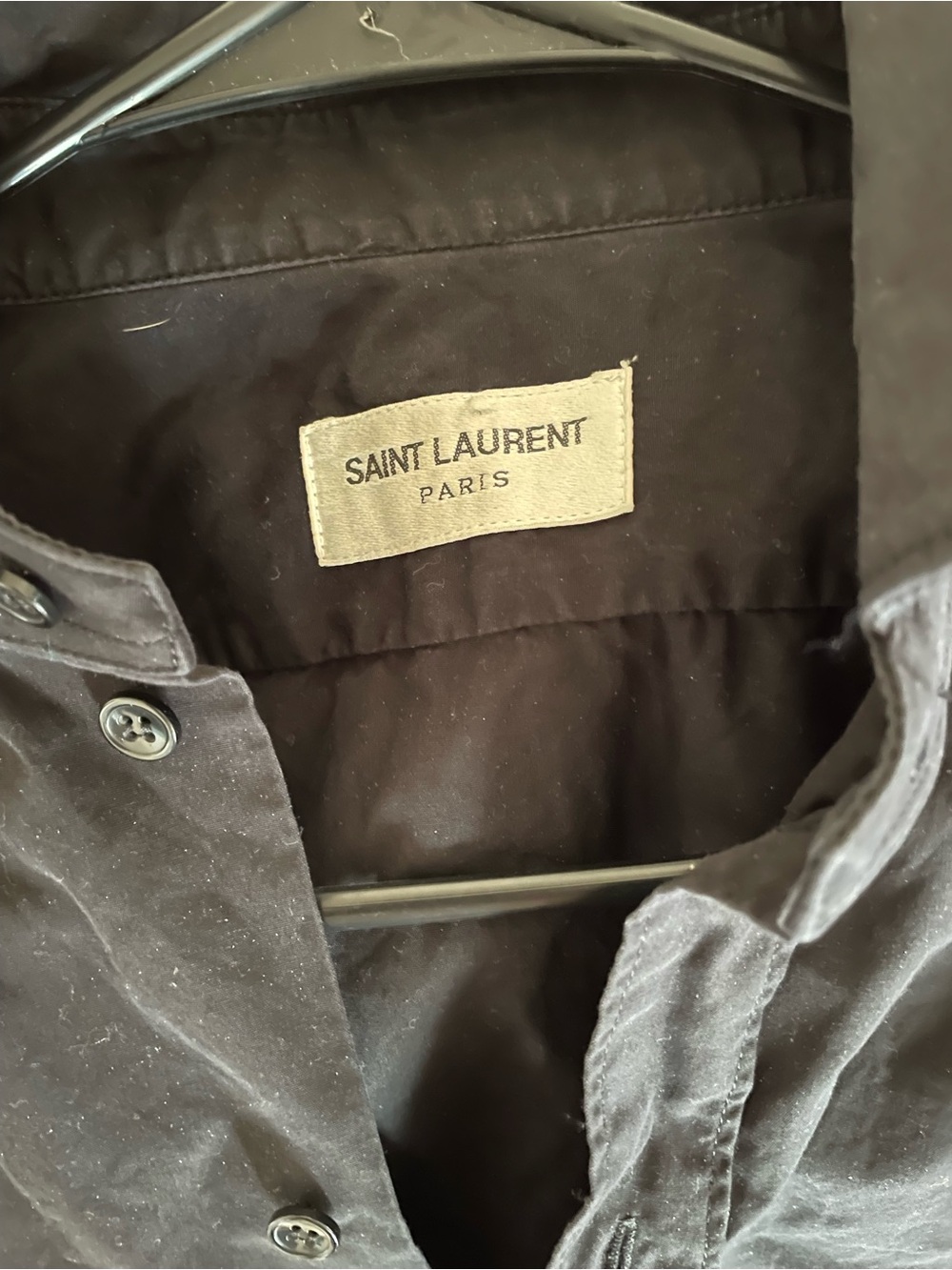 Saint Laurent Black Interior Label Shirt